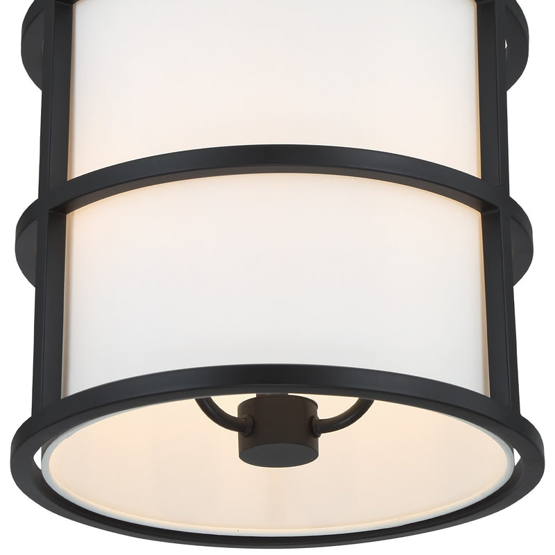 Hulton 3 Light 13" Pendant in Matte Black