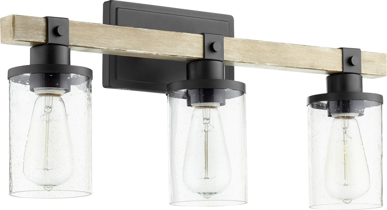 Alpine Modern Farmhouse Vanity in Textured Black W/ Driftwood Finish