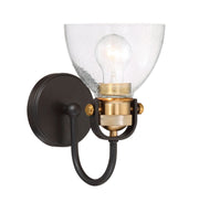 Monico Bath Sconce in Bronze w/Brass
