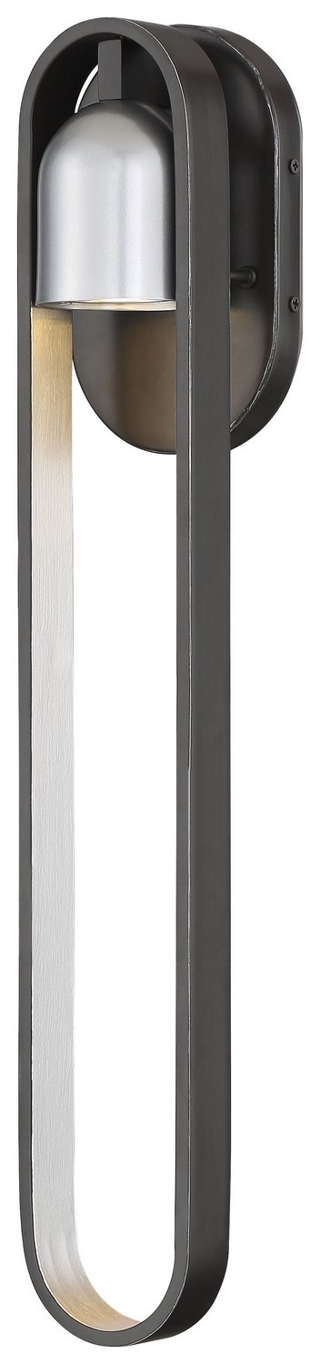 Rocketa LED Outdoor Wall Sconce in Artisan Black w/Silver