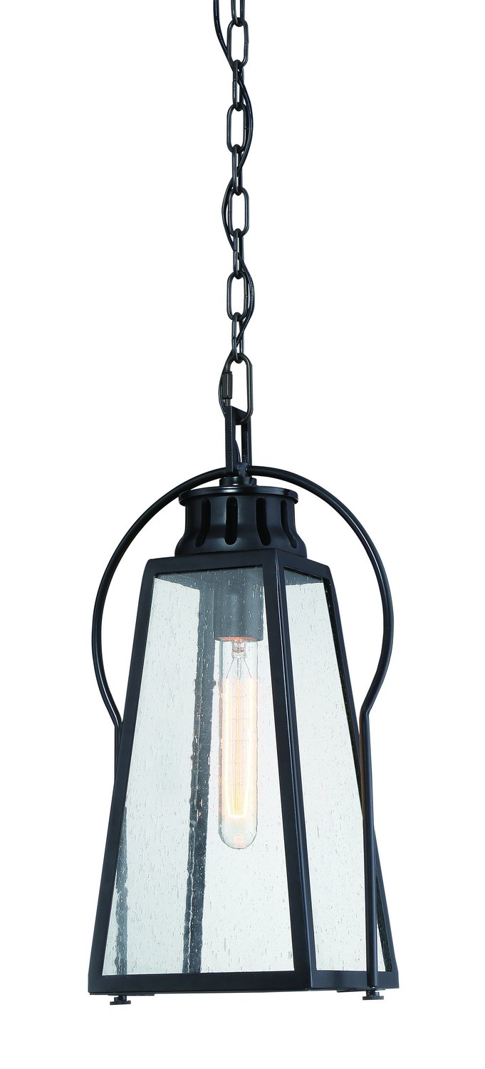 Halder Bridge Outdoor Lantern Pendant in Sand Black