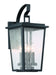 Cantebury 4-Light Outdoor Wall Mount in Coal with Gold & Clear Seeded Glass