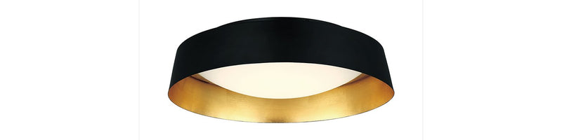 Gilt 18" Flush Mount in Gold Leaf/bronze