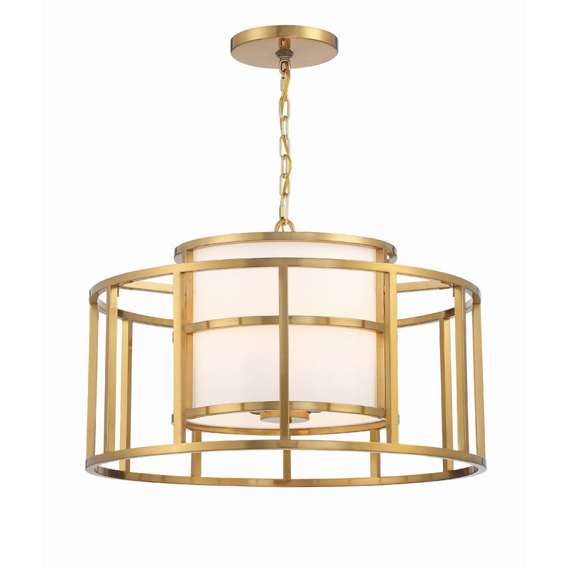 Hulton 5 Light 25" Pendant in Luxe Gold