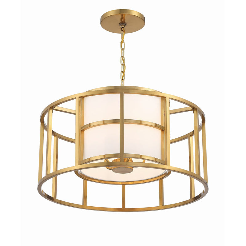 Hulton 5 Light 25" Pendant in Luxe Gold