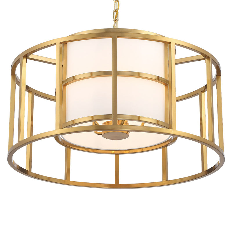 Hulton 5 Light 25" Pendant in Luxe Gold