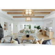 Hulton 5 Light 25" Pendant in Luxe Gold in a room setting