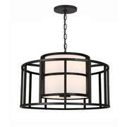 Hulton 5 Light 25" Pendant in Matte Black