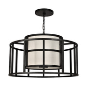 Hulton 5 Light 25" Pendant in Matte Black