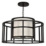Hulton 5 Light 25" Pendant in Matte Black
