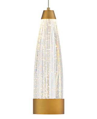 Mystic 2-Light Mini Pendant in Aged Brass