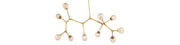 Catalyst 10-Light Linear Chandelier in Aged Brass