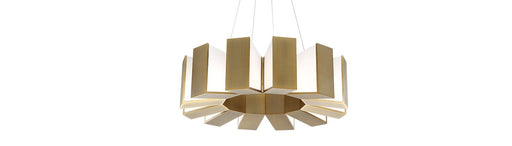 Chronos 12-Light Pendant in Aged Brass