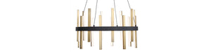 Harmonix LED Chandelier in Black & Aged Brass