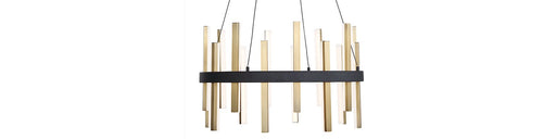Harmonix 16-Light Chandelier in Black & Aged Brass