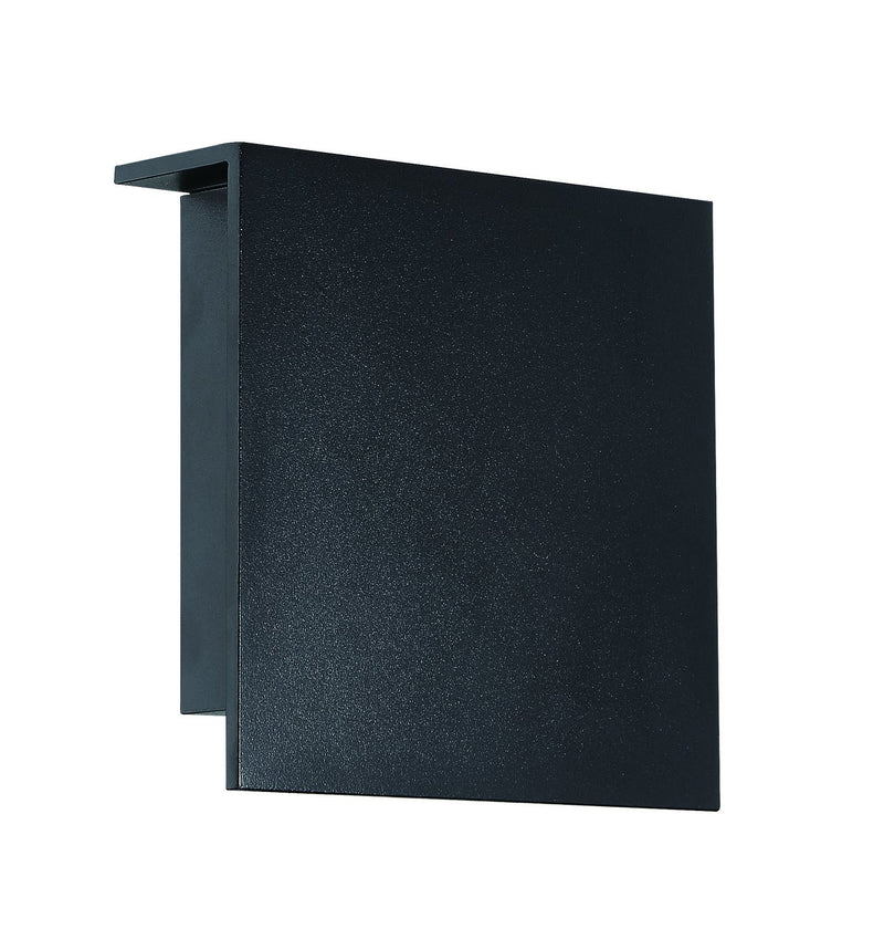 Square 10" Outdoor Wall Sconce in Black