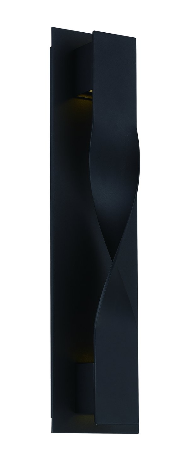 Twist 3-Light Outdoor Wall Sconce in Black