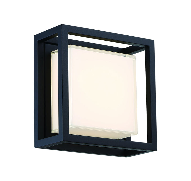 Framed 8" Outdoor Wall Lantern in Black