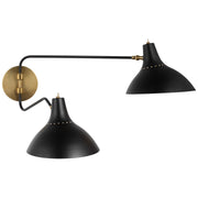 Charlton Two Light Wall Sconce in Black