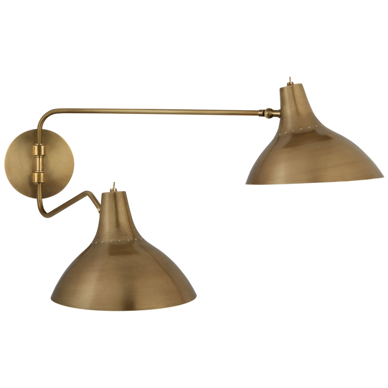 Charlton Two Light Wall Sconce in Hand-Rubbed Antique Brass