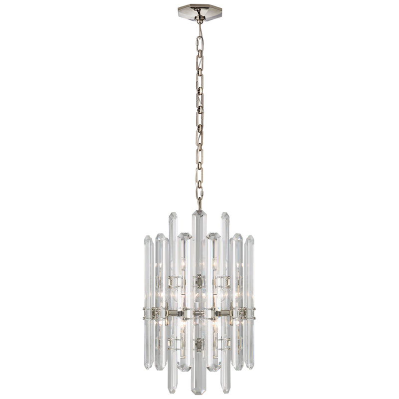 Bonnington 12 Light Chandelier in Polished Nickel