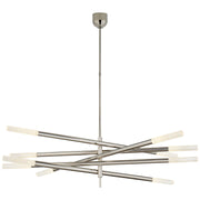 Rousseau Grande 10-Light Articulating Chandelier in Polished Nickel