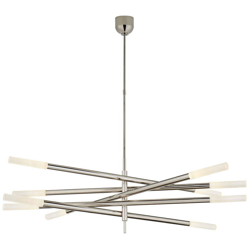 Rousseau Grande 10-Light Articulating Chandelier in Polished Nickel