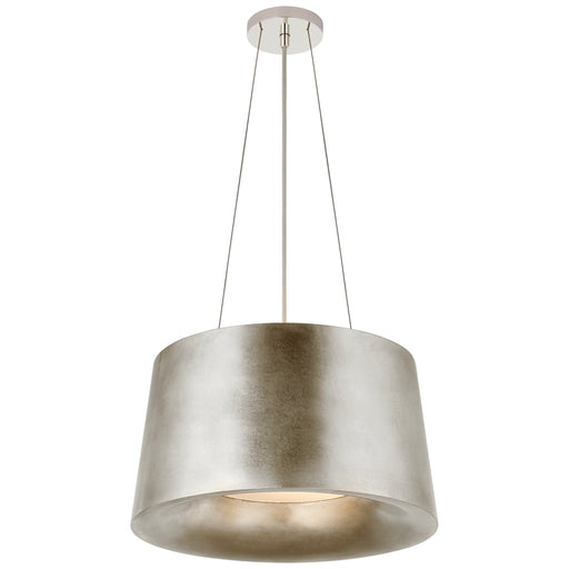 Halo Two Light Pendant in Burnished Silver Leaf
