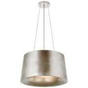 Halo Small 2-Light Pendant in Burnished Silver Leaf