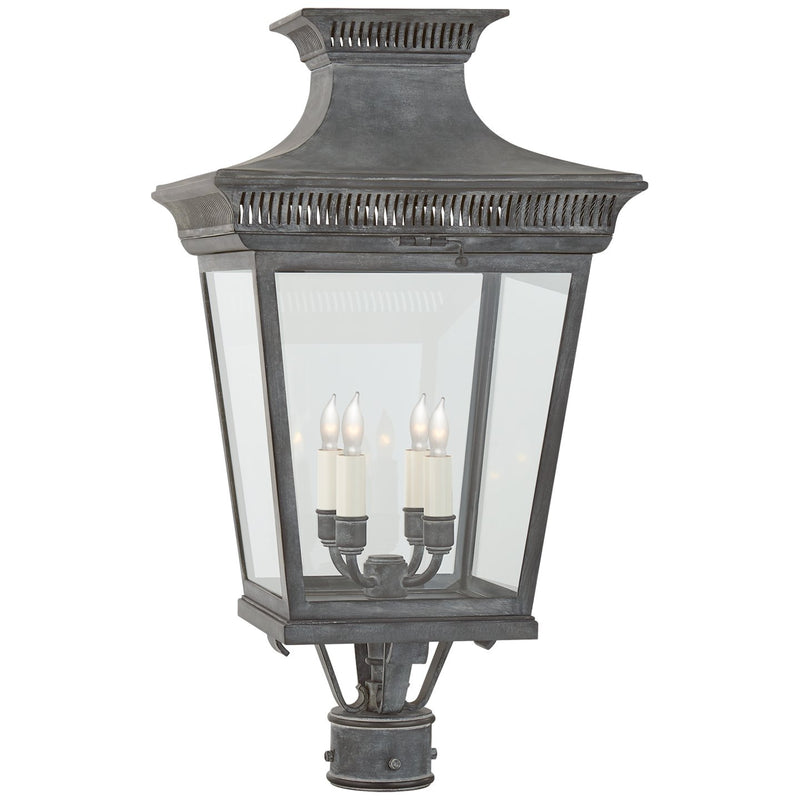 Elsinore Medium 4-Light Outdoor Post Light in Weathered Zinc
