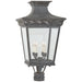Elsinore Four Light Post Lantern in Weathered Zinc