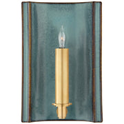 Leeds Small Rectangle Wall Sconce in Oslo Blue