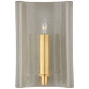 Leeds Small Rectangle Wall Sconce in Shellish Gray