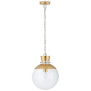 Lucia Medium 13" Pendant in Gild with White
