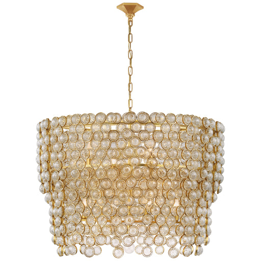 Milazzo 12 Light Chandelier in Gild and Crystal