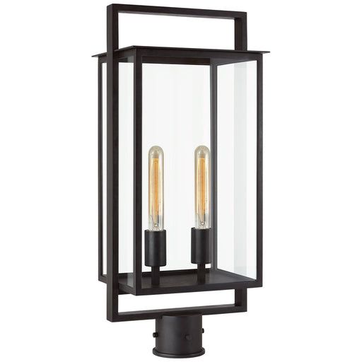 Halle Medium 2-Light Outdoor Post Light in Aged Iron