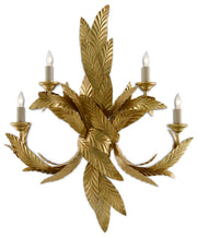Apollo 4-Light Wall Sconce in Contemporary Gold Leaf - Lamps Expo