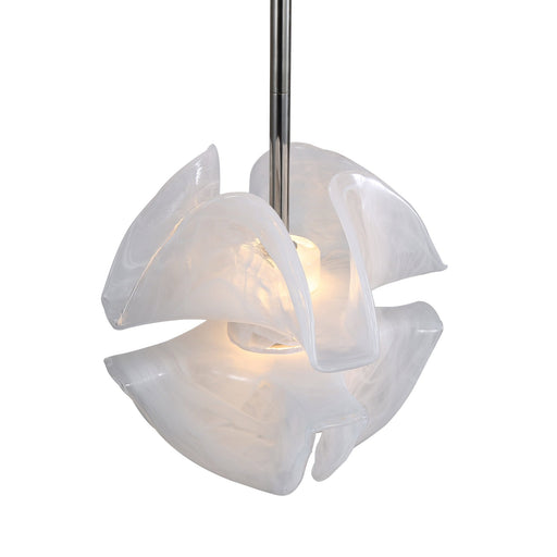 Glacier Integrated LED Pendant in Polished Nickel