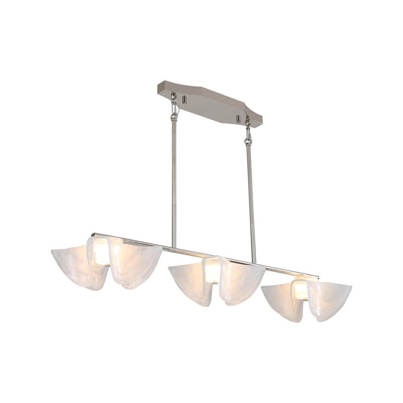 Glacier 48" Integrated LED Linear Pendant in Polished Nickel
