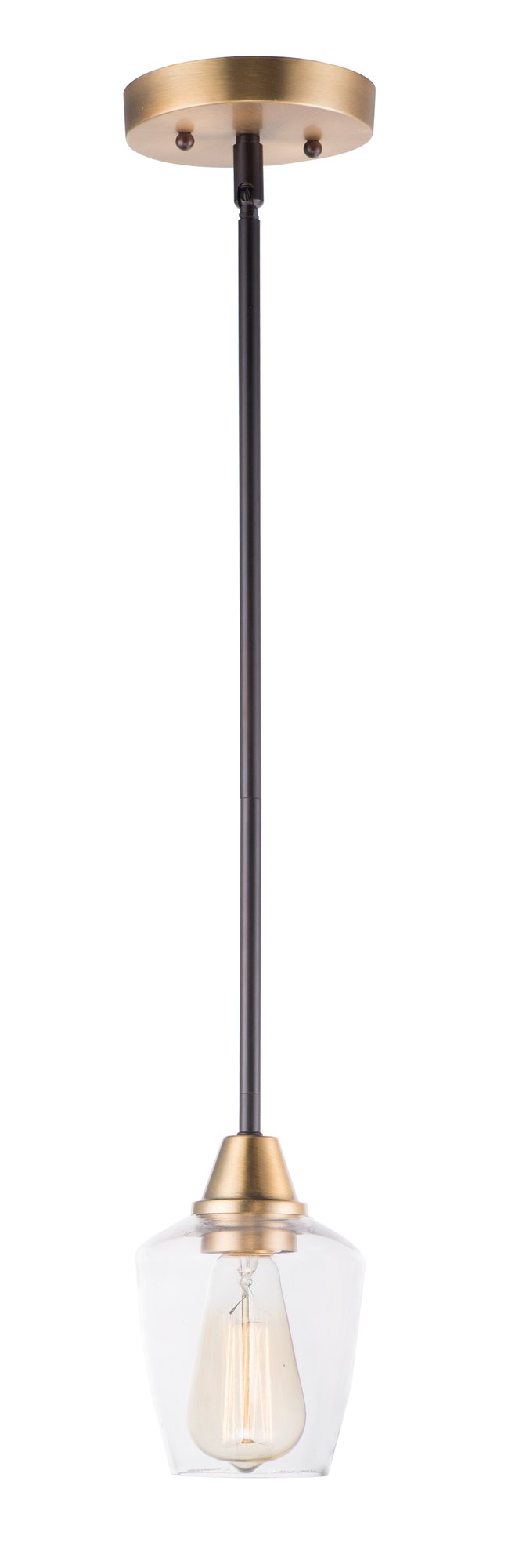 Goblet 1 Light Mini Pendant in Bronze / Antique Brass