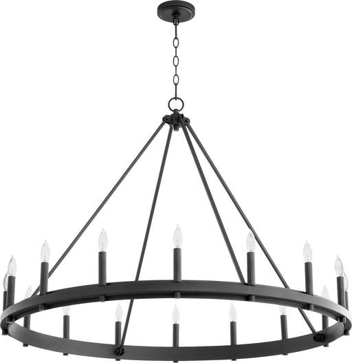 Aura Modern Farm House Chandelier in Textured Black - Lamps Expo
