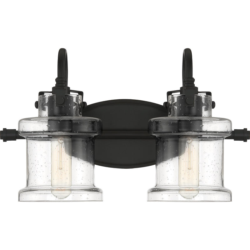 Danbury 2-Light Bath Vanity Light in Earth Black