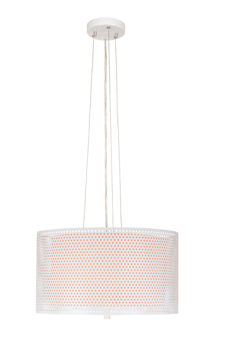 Parmida Pendant White DoubleLayer with White Fabric Shade, E27 A 100Wx2