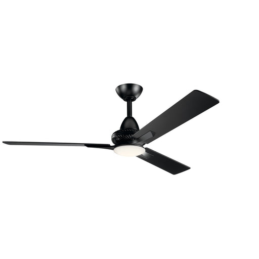 Kosmus 52" Ceiling Fan with Light in Satin Black
