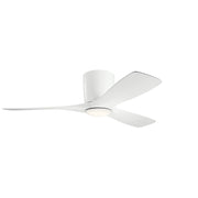 Volos 48" Ceiling Fan with Light in Matte White