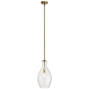 Everly 9" Mini Pendant in Natural Brass