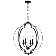 Voleta 4-Light Chandelier in Black
