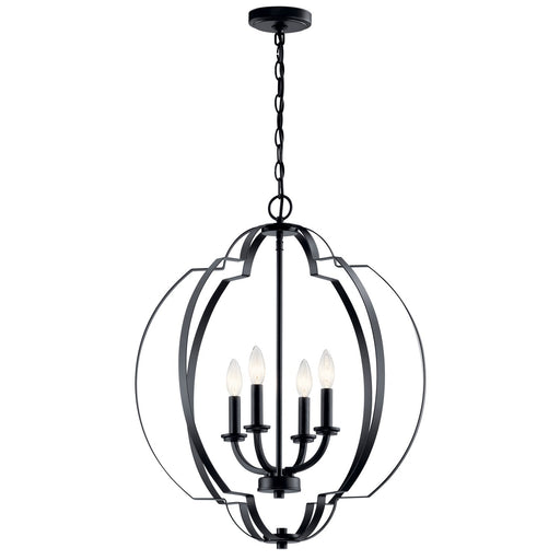 Voleta 4-Light Chandelier in Black