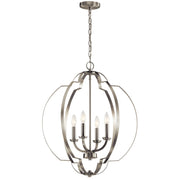 Voleta 4-Light Chandelier in Brushed Nickel