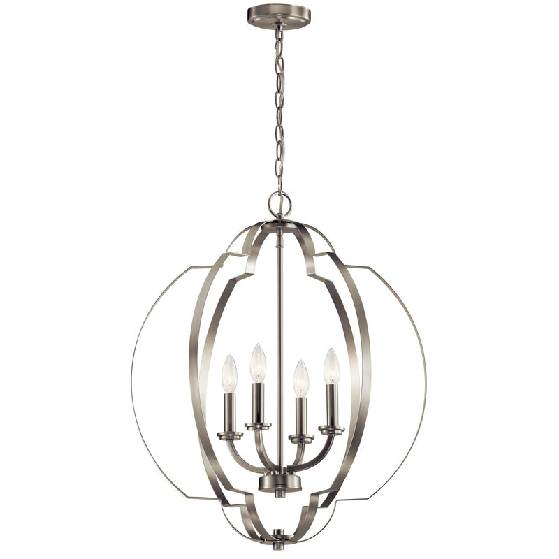 Voleta 4-Light Chandelier in Brushed Nickel